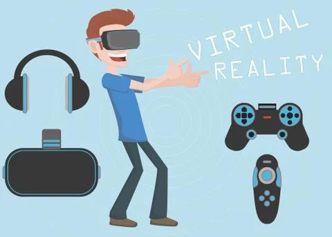 Virtual Reality concept Stock Illustration