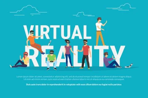 Virtual reality concept illustration Stock Illustration