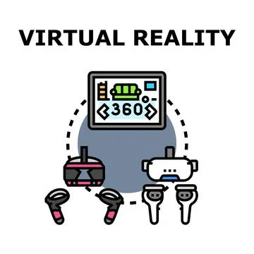 Virtual reality concept for immersive digital experience Stock Illustration