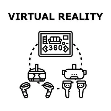 Virtual reality concept for immersive digital experience Stock Illustration