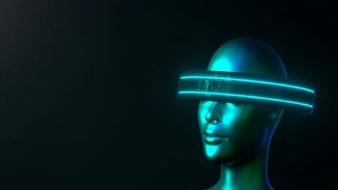 Virtual reality concept. Virtual reality glasses, helmet. VR and AR. Stock Footage 228321300