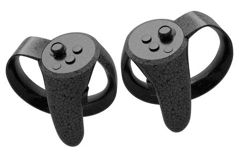 Virtual reality controller for gaming with mosaic seamless pattern on white Stock Illustration