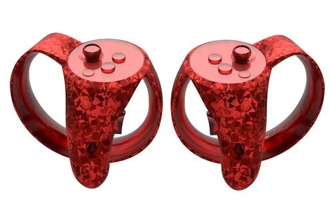 Virtual reality controller for gaming with mosaic seamless pattern on white Stock Illustration