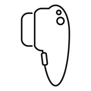 Virtual reality controller line art icon exploring metaverse 스톡 일러스트