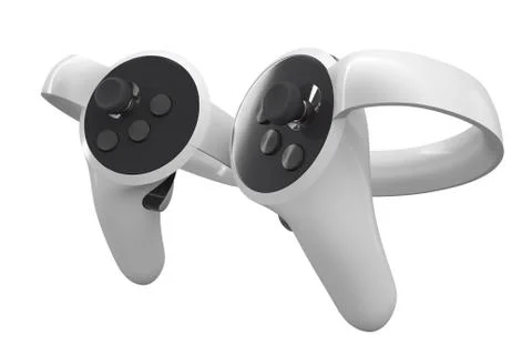 Virtual reality controllers for online and cloud gaming isolated on white Stock Illustration