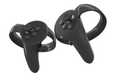 Virtual reality controllers for online and cloud gaming isolated on white Stock Illustration