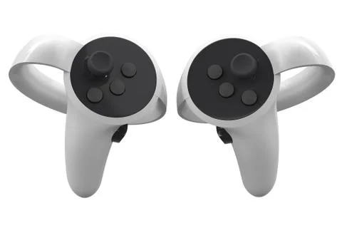 Virtual reality controllers for online and cloud gaming isolated on white 스톡 일러스트