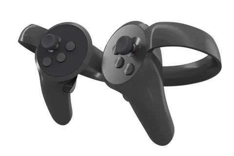 Virtual reality controllers for online and cloud gaming isolated on white Stock Illustration