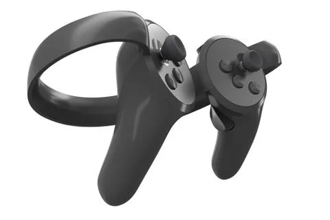 Virtual reality controllers for online and cloud gaming isolated on white Stock Illustration