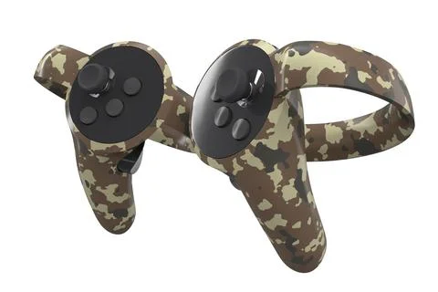 Virtual reality controllers for online and cloud gaming isolated on white Stock Illustration