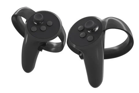Virtual reality controllers for online and cloud gaming isolated on white Stock Illustration