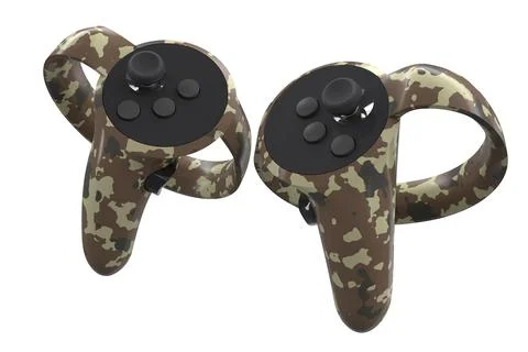 Virtual reality controllers for online and cloud gaming isolated on white Illustrazione stock