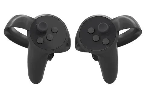 Virtual reality controllers for online and cloud gaming isolated on white 스톡 일러스트