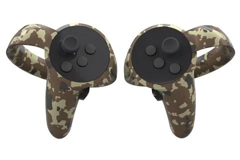 Virtual reality controllers for online and cloud gaming isolated on white Stock Illustration