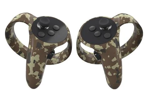 Virtual reality controllers for online and cloud gaming isolated on white Stock Illustration