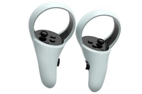 Virtual reality controllers for online and cloud gaming on white background 스톡 일러스트