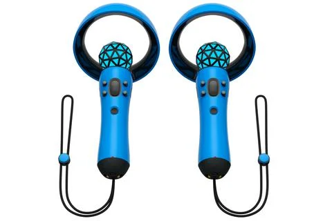 Virtual reality controllers for online and cloud gaming on white background 스톡 일러스트