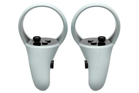 Virtual reality controllers for online and cloud gaming on white background Stock Illustration