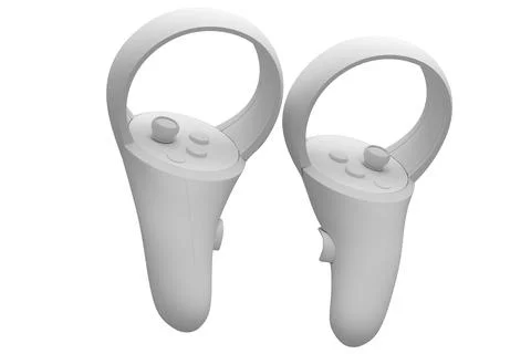 Virtual reality controllers for online and cloud gaming on white background 스톡 일러스트