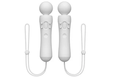 Virtual reality controllers for online and cloud gaming on white background Stock Illustration