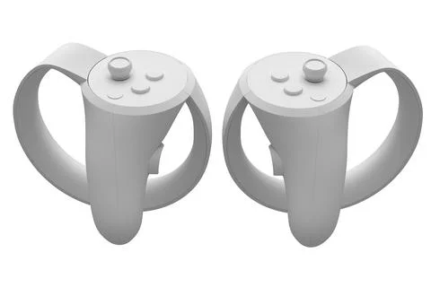 Virtual reality controllers for online and cloud gaming on white background 스톡 일러스트