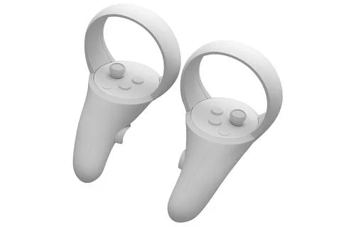 Virtual reality controllers for online and cloud gaming on white background Stock Illustration