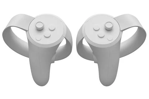 Virtual reality controllers for online and cloud gaming on white background Stock Illustration