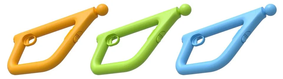 Virtual reality controllers for online cloud gaming showcase modern ergonomic Stock Illustration