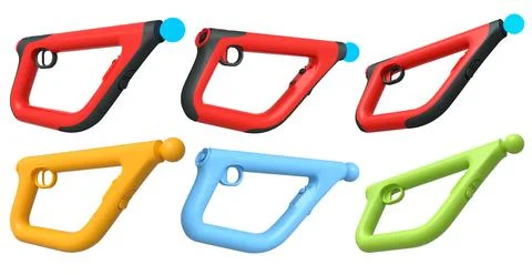 Virtual reality controllers for online cloud gaming showcase modern ergonomic イラスト素材