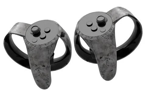 Virtual reality controllers for online gaming with black marble texture Stock Illustration