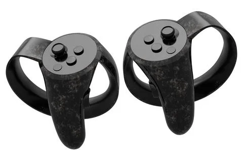 Virtual reality controllers for online gaming with black marble texture Stock Illustration
