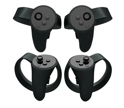 Virtual reality controllers for online gaming isolated on white background. Stock Illustration