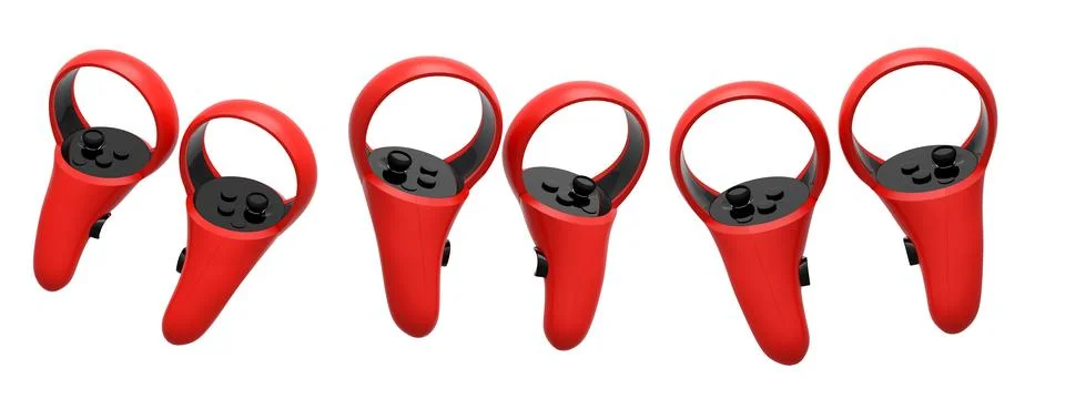 Virtual reality controllers for online gaming isolated on white background. Stock Illustration