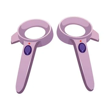 Virtual reality controllers, vector flat device to play video games in Illustrazione stock