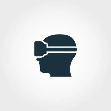 Virtual Reality creative icon. Premium style design from visual device icon Stock Illustration