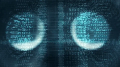 Virtual Reality Data Stream VR Headset Remove Stock Footage 104701233