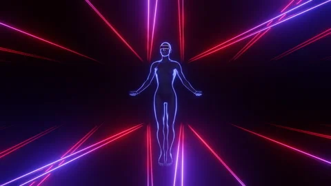 Virtual reality digital technology metaverse concept. Human in VR glasses floats Stock Footage 201789823