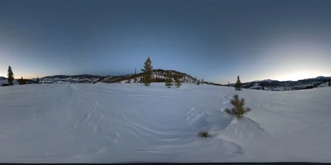 Virtual Reality Dusk to Moonrise Time Lapse Stock Footage 107369264