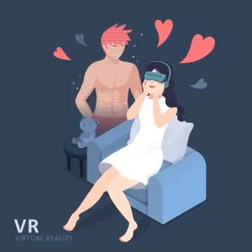 Virtual reality entertainment Stock-Illustration
