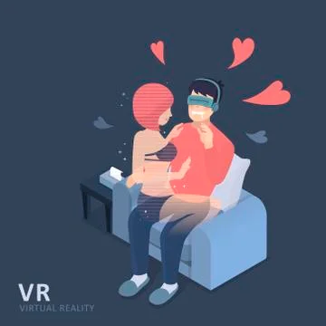 Virtual reality entertainment Stock Illustration