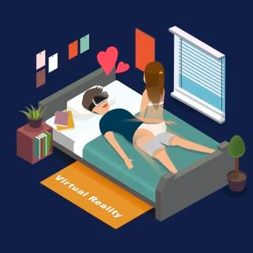 Virtual reality entertainment Stock-Illustration