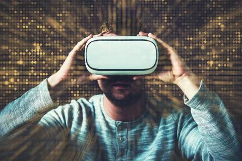 Virtual reality experience 库存照片