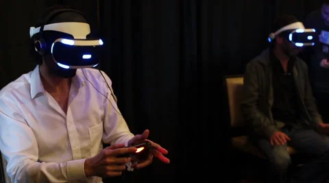 Virtual Reality Expo Sony Project Morpheus for Playstation 4 Stock Footage 48344397