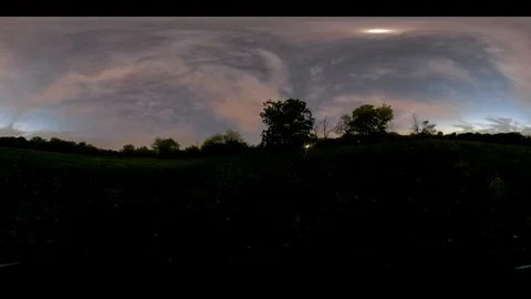 Virtual Reality Field Storm TImelapse Stock Footage 107758431