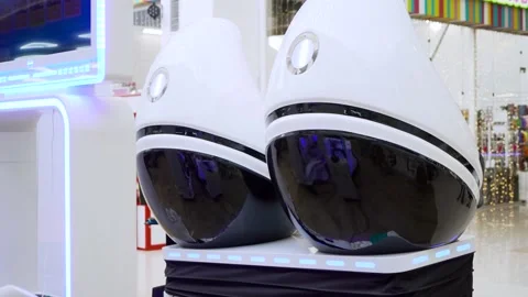 Virtual Reality Game Capsule. The future and the concept of video games. Stock Footage 186707909