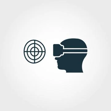 Virtual Reality Game creative icon. Premium style design from visual device icon Stock Illustration