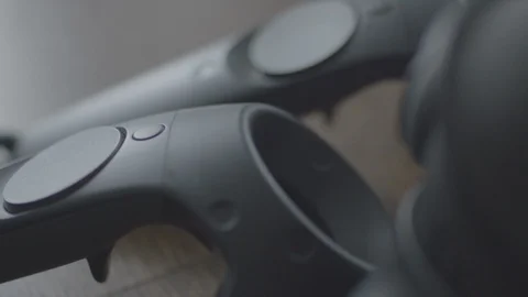 Virtual reality gaming equipment Stock Footage 112227096