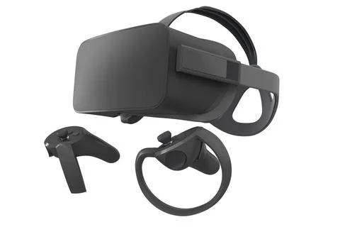 Virtual reality glasses and controllers for online gaming isolated on white Illustrazione stock