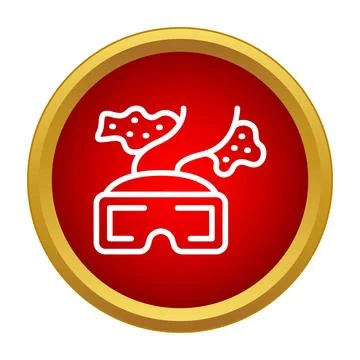 Virtual reality glasses connecting to abstract digital world Stockillustratie