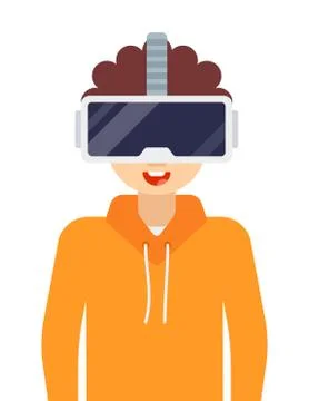 Virtual reality glasses Drone wireless vector icon flat isolated. Stock-Illustration